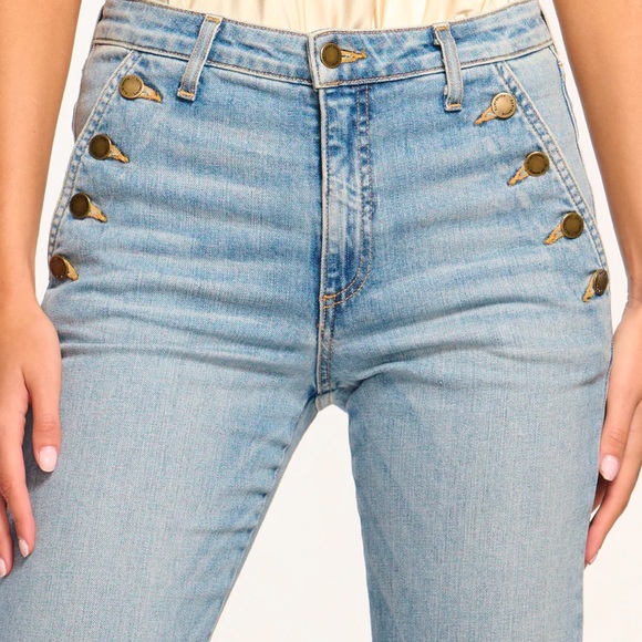 Ramy Brook Brand New Helena High-Rise Flare Jeans in Light Wash brand new - Picture 3 of 5